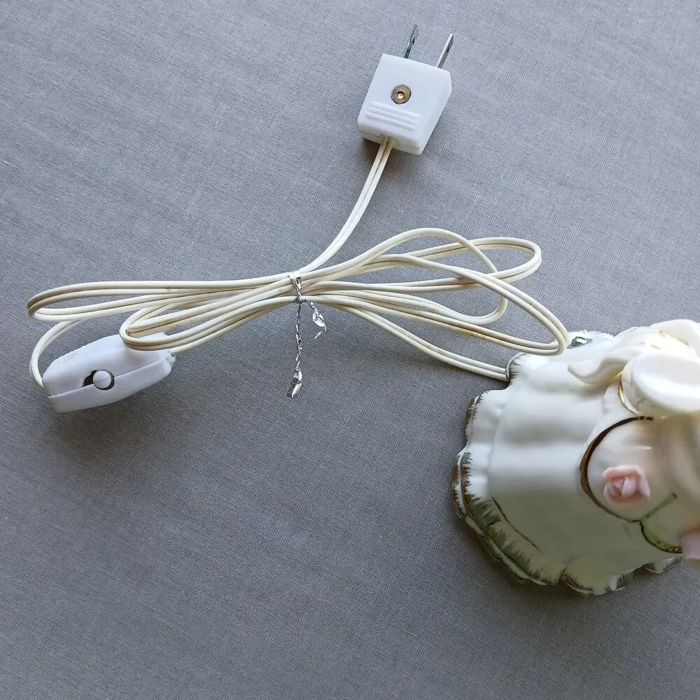 CMI Chadwick Porcelain Southern Belle with roses Night Light not working VTG 50s
